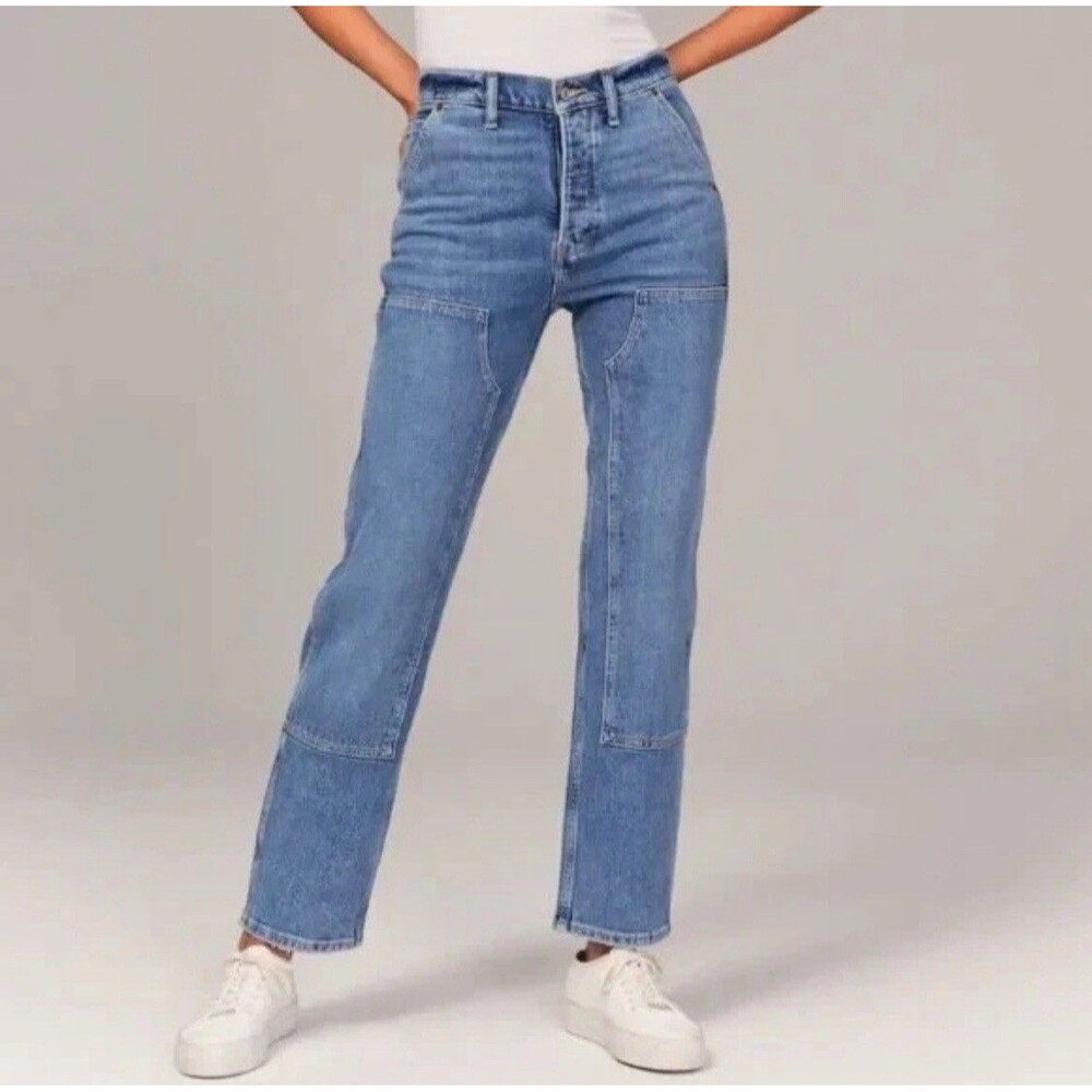 Abercrombie & Fitch Women's High Rise Jeans - Blue
